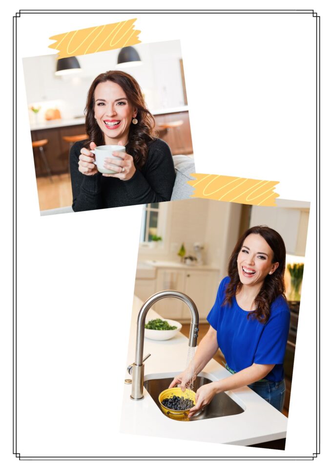 Two photos of Monica Lensink.