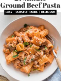 This easy and flavorful Ground Beef Pasta recipe is ready in about 25 minutes using everyday ingredients. It's perfect for simple family dinners!
