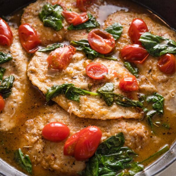 White Wine Spinach Tomato Chicken Nourish and Fete