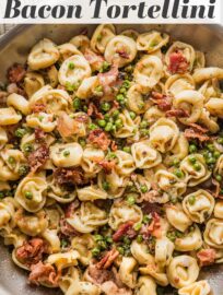 This brown butter Bacon Tortellini is quick and easy yet tastes luxurious, with cheesy tortellini, crisp bacon, tangy shallots, and tender peas. It makes a fantastic weeknight dinner but also is completely worthy of serving to company.