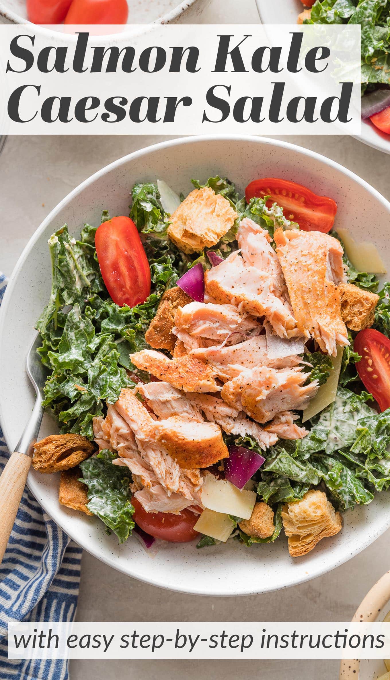 Salmon Kale Caesar Salad Nourish and Fete