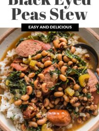 This easy Southern Black Eyed Peas recipe, also known as Hoppin' John, is cozy, satisfying, and just plain fun. It's got a deliciously smoky flavor and plenty of Cajun-inspired seasonings but is mild enough for most kids to enjoy. And it's traditionally served on New Year's Day to bring good luck for the year ahead!