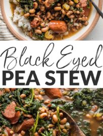 This easy Southern Black Eyed Peas recipe, also known as Hoppin' John, is cozy, satisfying, and just plain fun. It's got a deliciously smoky flavor and plenty of Cajun-inspired seasonings but is mild enough for most kids to enjoy. And it's traditionally served on New Year's Day to bring good luck for the year ahead!