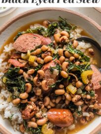 This easy Southern Black Eyed Peas recipe, also known as Hoppin' John, is cozy, satisfying, and just plain fun. It's got a deliciously smoky flavor and plenty of Cajun-inspired seasonings but is mild enough for most kids to enjoy. And it's traditionally served on New Year's Day to bring good luck for the year ahead!