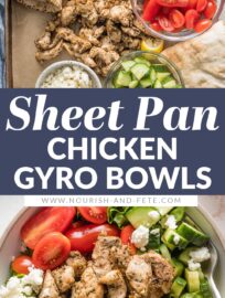 This recipe for Sheet Pan Chicken Gyros is so easy to make but has mega-watt flavor, thanks to an enticing blend of spices and an array of colorful toppings. It's a delicious way to incorporate Mediterranean vibes into our busy weeknight dinner routine.