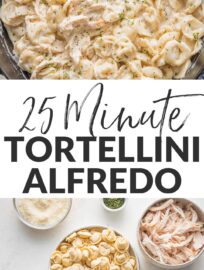 Chicken Tortellini Alfredo is a cozy weeknight meal that tastes like you walked into your favorite Italian restaurant! Comfort food doesn't get better than this, yet it's easy to make from scratch in about 25 minutes.