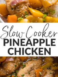 Sweet, tangy, and so easy to make, Crockpot Pineapple Chicken is a dream for feeding the family on busy evenings. Ten minutes to prep, and it's got juicy chicken, sweet pineapple, and tender-crisp bell peppers all wrapped up in a delicious sauce that simmers all day while you're away.