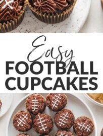 Whether you're invested in your favorite team or just there for the snacks, everyone loves a great spread of game day eats, and these adorable Football Cupcakes are a fantastic addition. Whether it's for a Super Bowl party, a tailgate, or to celebrate your favorite high school players, these are sure to be a big hit.