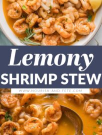 This lemony Shrimp and Bean Stew is a dream for cold days and busy nights. It's hearty, flavorful, and cozy, with tender shrimp and Cannellini beans simmered in a rich lemon and rosemary-infused broth. Best of all, it's easy to make in just about 25 minutes.