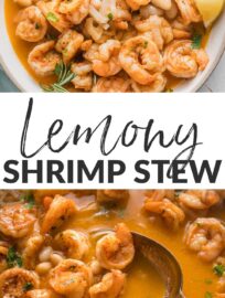This lemony Shrimp and Bean Stew is a dream for cold days and busy nights. It's hearty, flavorful, and cozy, with tender shrimp and Cannellini beans simmered in a rich lemon and rosemary-infused broth. Best of all, it's easy to make in just about 25 minutes.