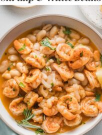 This lemony Shrimp and Bean Stew is a dream for cold days and busy nights. It's hearty, flavorful, and cozy, with tender shrimp and Cannellini beans simmered in a rich lemon and rosemary-infused broth. Best of all, it's easy to make in just about 25 minutes.