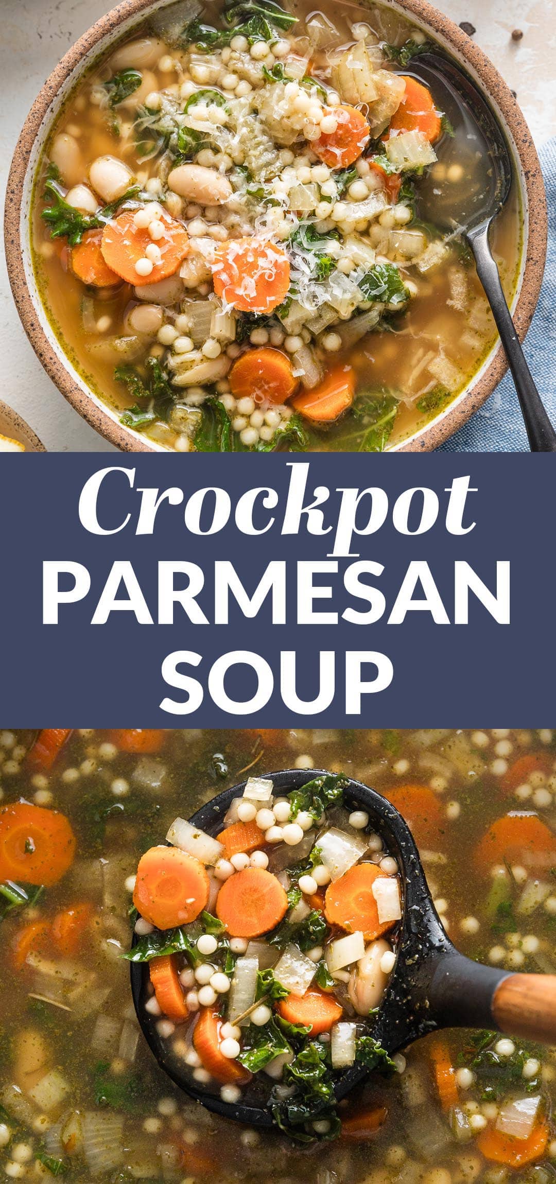Slow Cooker White Bean Soup with Parmesan & Pearl Couscous Nourish