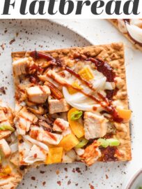 This 20 minute BBQ Chicken Flatbread is super easy to make and uses just a few ingredients, but packs major flavor! Serve as an ultra fast lunch or dinner, or slice into bite-sized pieces for an appetizer absolutely everyone will devour.