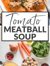 This Creamy Tomato Meatball Soup with pearl couscous is quick and easy but feels like a cozy Sunday supper your grandmother might have simmered all day. It's got tender veggies, plenty of Italian herbs, and just a splash of cream. Best of all, everything cooks together in one pot in about 30 minutes.