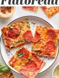 This super easy Flatbread Pepperoni Pizza takes about 5 minutes to toss together and another 10 minutes to bake, making it the perfect family-friendly meal for those days when you have no time and even less energy! Customize with your favorite toppings for a meal everyone will adore.