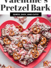 Super quick, easy, and delicious, this Valentine's Bark with chocolate, pretzels, and festive sprinkles is just the no-bake treat to make someone's day. The sweet-salty combination is irresistible, and it's easy to make any size batch, from small to share-able.