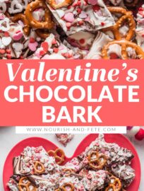 Super quick, easy, and delicious, this Valentine's Bark with chocolate, pretzels, and festive sprinkles is just the no-bake treat to make someone's day. The sweet-salty combination is irresistible, and it's easy to make any size batch, from small to share-able.