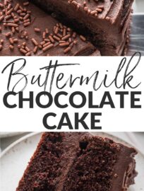 Passed down from Grandma and universally cherished in my family as "birthday cake," this simple homemade Chocolate Buttermilk Cake is moist, tender, and positively bursting with rich chocolate flavor. It's a guaranteed hit for celebrating occasions large and small!