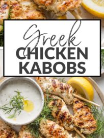 Greek Chicken Skewers are super easy to make but pack a double punch of major Mediterranean flavors and tender, juicy chicken, all thanks to a no-fail yogurt-based marinade. Pop these on the grill -- or the grill pan to make indoors -- and get excited for a deliciously simple yet elevated meal.