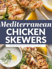 Greek Chicken Skewers are super easy to make but pack a double punch of major Mediterranean flavors and tender, juicy chicken, all thanks to a no-fail yogurt-based marinade. Pop these on the grill -- or the grill pan to make indoors -- and get excited for a deliciously simple yet elevated meal.