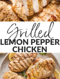 Simple and delicious, this Grilled Lemon Pepper Chicken is a perfect breezy, go-with-anything meal. The marinade of olive oil, honey, and lots of lemon and pepper sets the stage for juicy chicken breasts with a light yet enticing flavor. Pair this chicken with virtually any side you crave for dinner, then repurpose into salads and wraps for lunch throughout the week.