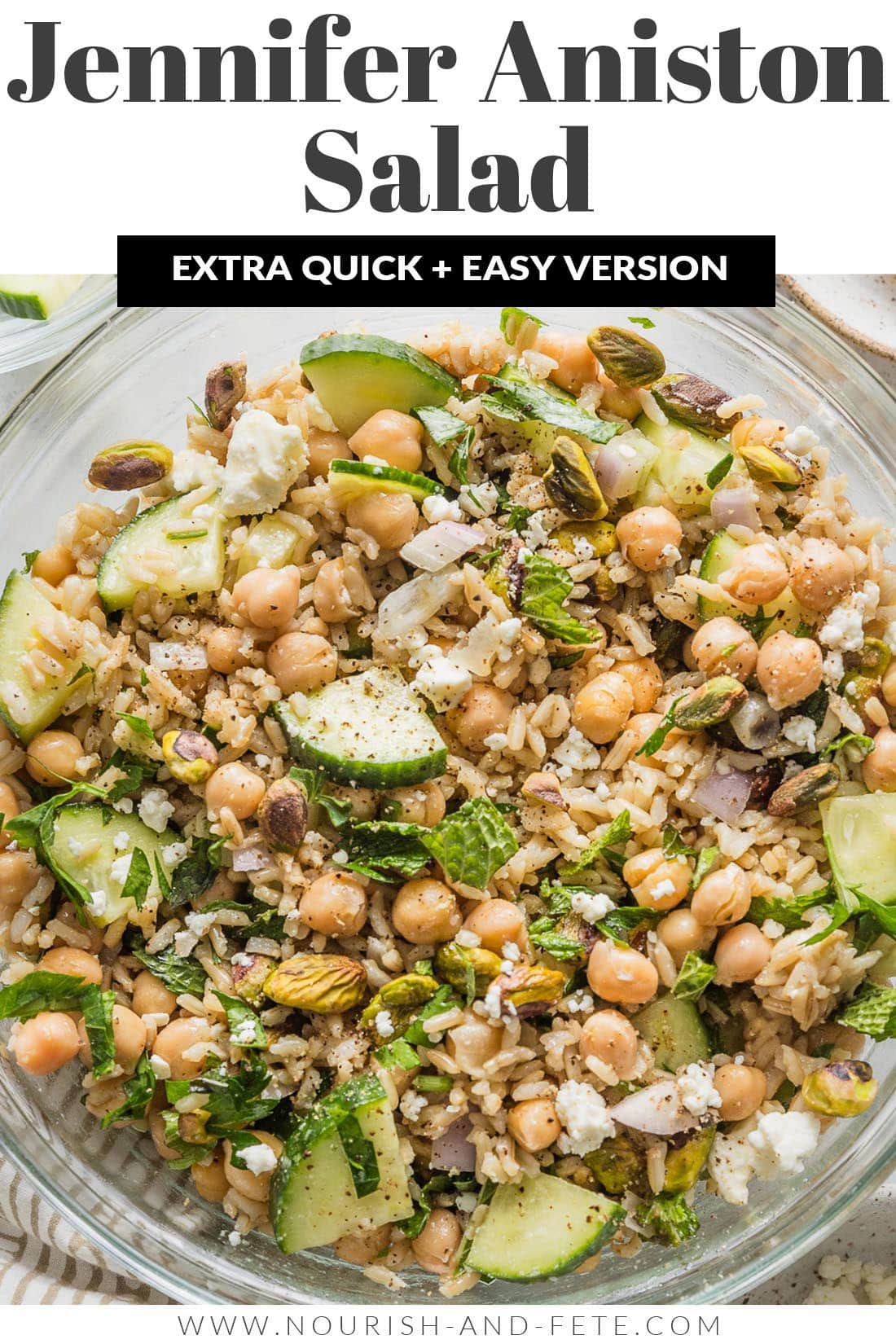 Jennifer Aniston Salad (Extra Quick &amp; Easy!) - Nourish and Fete