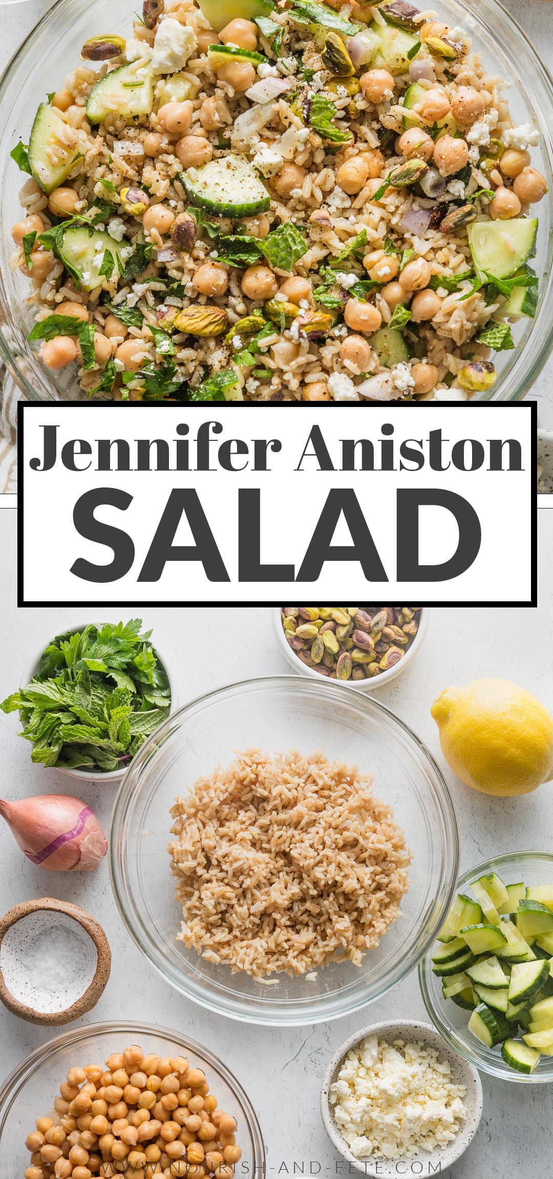Jennifer Aniston Salad (Extra Quick &amp; Easy!) - Nourish and Fete