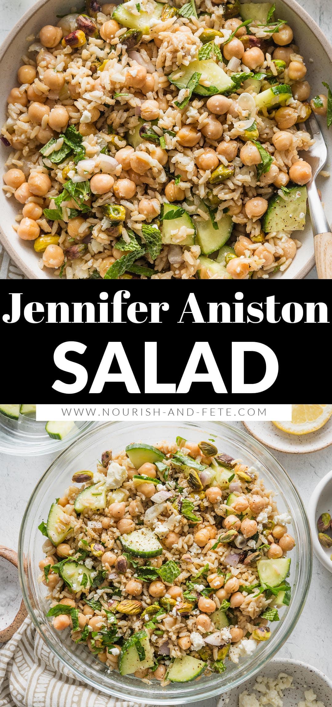 Jennifer Aniston Salad (Extra Quick &amp; Easy!) - Nourish and Fete