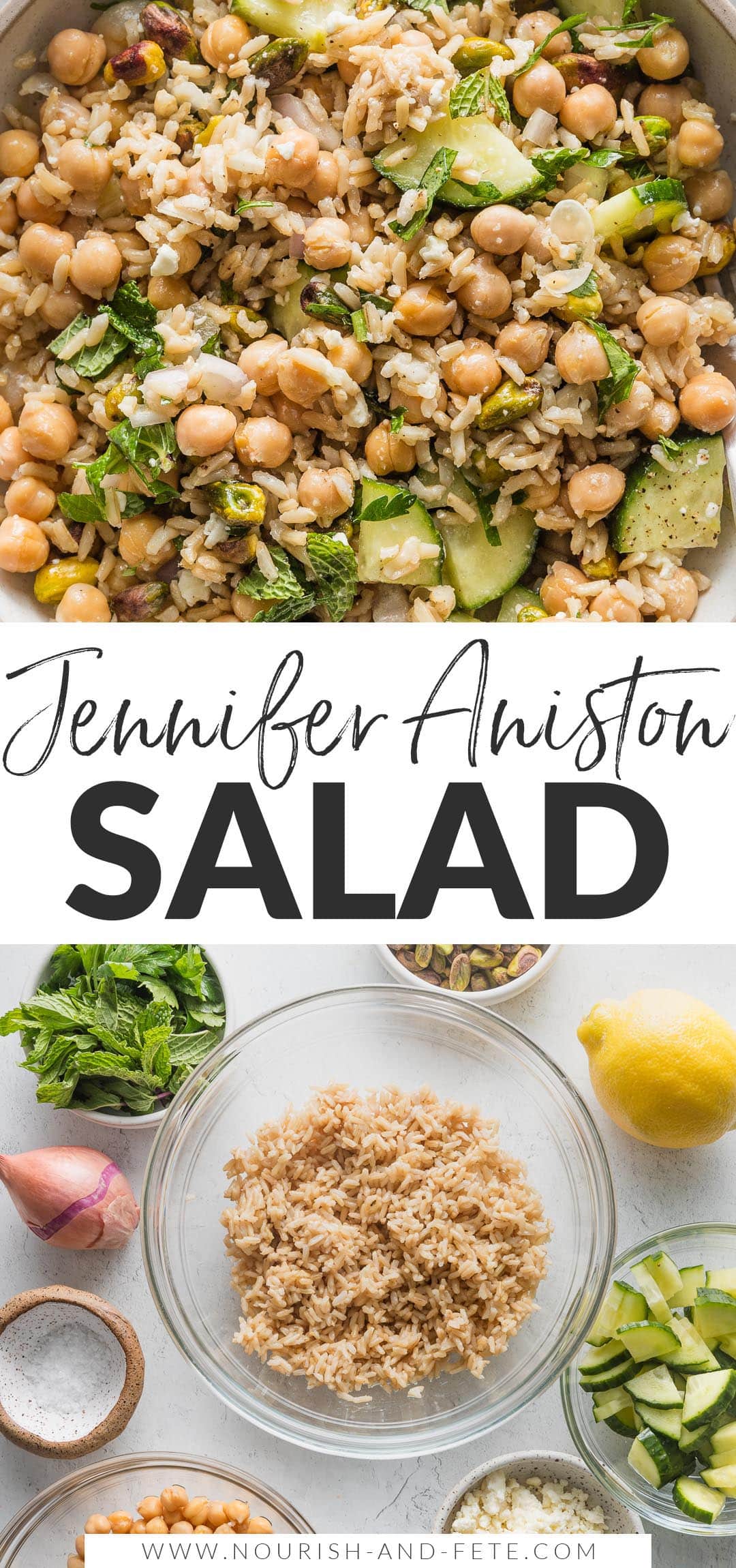 Jennifer Aniston Salad (Extra Quick &amp; Easy!) - Nourish and Fete
