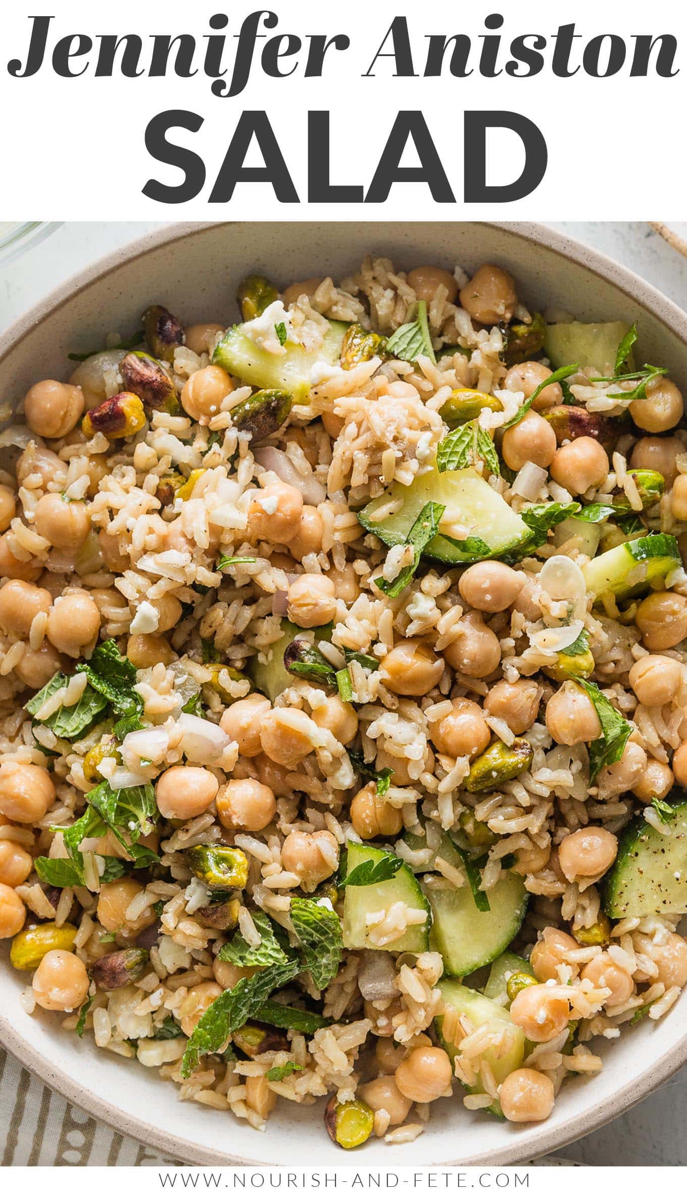 Jennifer Aniston Salad (Extra Quick &amp; Easy!) - Nourish and Fete