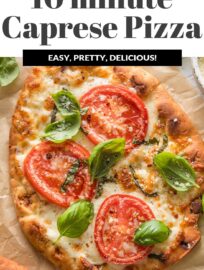 These Caprese Flatbreads are lightning fast yet extremely delicious, just the thing for an ultra-simple lunch or dinner. Use a flavorful crust, layer on the creamy mozzarella and juicy tomatoes, and go wild with the fresh basil on top--you can't go wrong!