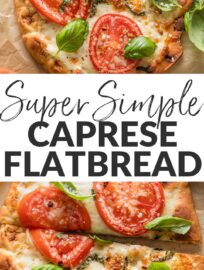 These Caprese Flatbreads are lightning fast yet extremely delicious, just the thing for an ultra-simple lunch or dinner. Use a flavorful crust, layer on the creamy mozzarella and juicy tomatoes, and go wild with the fresh basil on top--you can't go wrong!
