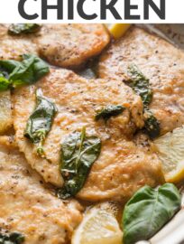 Whip up this Lemon Basil Chicken in one skillet and about 25 minutes for a flavorful main dish bursting with bright citrus, fresh herbs, and the richness of lightly browned butter. No marinating required!