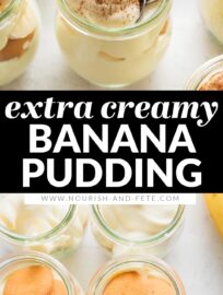Extra creamy and dusted with a light sprinkle of cinnamon, this Banana Pudding is a favorite no-bake dessert. Vanilla wafers, thinly-sliced bananas, and creamy whipped pudding combine into a beautiful and delicious layered treat.