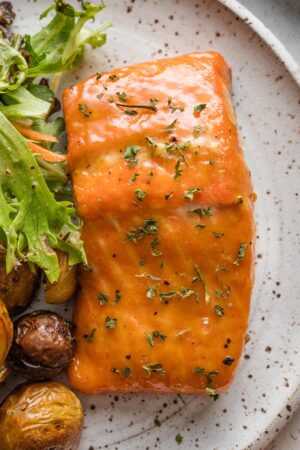 Brown Sugar Glazed Salmon - Nourish and Fete