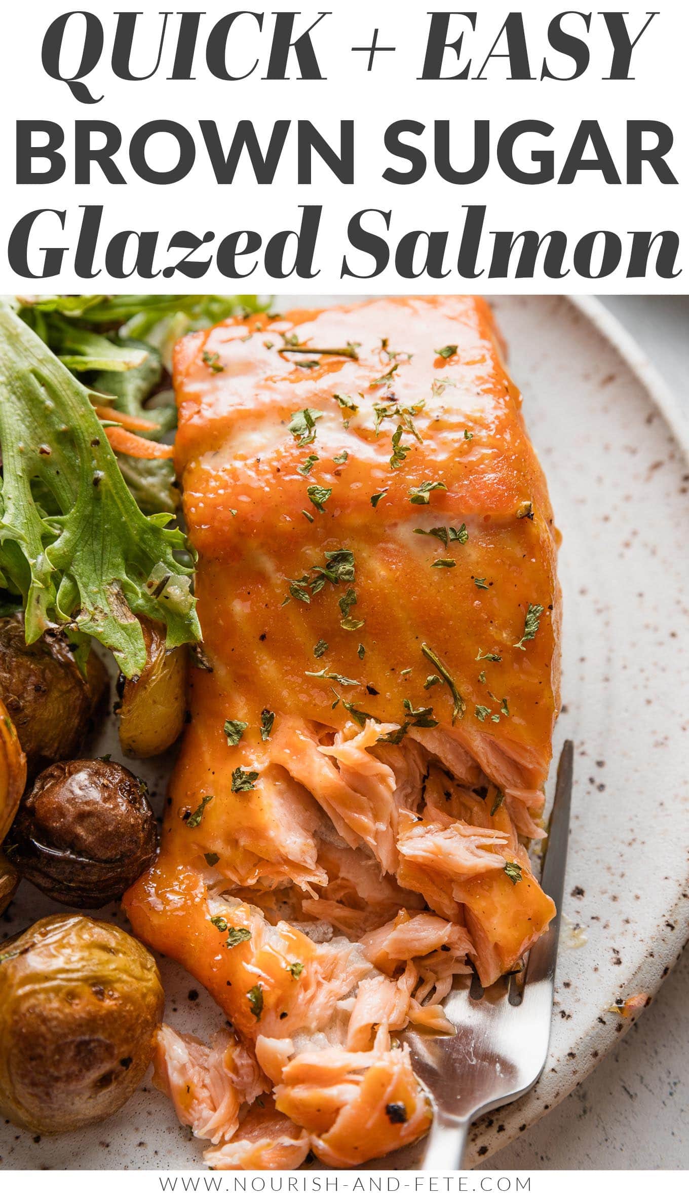 Brown Sugar Glazed Salmon - Nourish and Fete