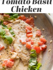 Creamy Tomato Basil Chicken is a 25 minute skillet that makes the most of vibrant garden tomatoes and herbs. With tender pan-fried chicken breasts in a light, silky cream sauce, this dish can flex effortlessly from a quick family dinner to an elegant main for company.