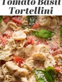 This Creamy Tomato Basil Tortellini recipe enlists fresh, vibrant produce to lighten up a delicious cream-based pasta dinner. The end result is a meal that only tastes decadent and can be on your table in about 25 minutes.