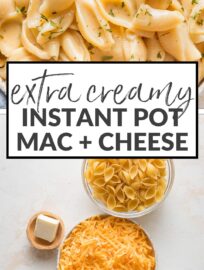 Super creamy, cheesy, and delicious, this Instant Pot Mac and Cheese is also supremely easy to make. Ready in less than 20 minutes and with minimal hassle, this is a tasty easy meal when you need it, or a terrific side to round out your next BBQ or holiday menu.