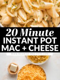 Super creamy, cheesy, and delicious, this Instant Pot Mac and Cheese is also supremely easy to make. Ready in less than 20 minutes and with minimal hassle, this is a tasty easy meal when you need it, or a terrific side to round out your next BBQ or holiday menu.
