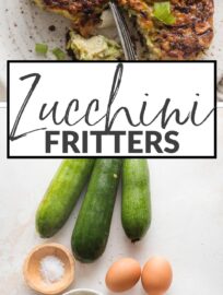 These homemade Zucchini Fritters have a mild flavor and pair delightfully tender interiors with crisp, golden edges -- perfect for dipping into your favorite sauce. Enjoy these for breakfast, lunch, dinner, or a veggie-packed snack.