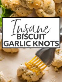 Biscuit Garlic Knots are unbelievably easy to make, but consider yourself warned: with tender, buttery biscuit dough and the most irresistible garlic Parmesan seasoning, you may find you want to eat the entire batch. No yeast, no rising, fully done in about 25 minutes. Semi-homemade never tasted so good.