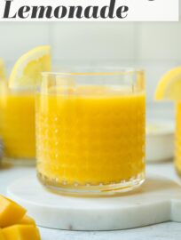 Frozen Mango Lemonade is delicious, refreshing, and fun for a cool and unique summer treat! It’s also super easy to make -- five minutes, three ingredients -- and adjust if you prefer it more tart or more sweet.