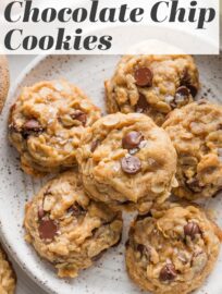 Miniature Oatmeal Chocolate Chip Cookies are adorably bite-sized but packed with flavor, thanks to rich browned butter, plenty of vanilla extract, and a sprinkling of sea salt. Pack these for a little lunch box treat or grab one for a snack -- it's a guaranteed smile, every time.