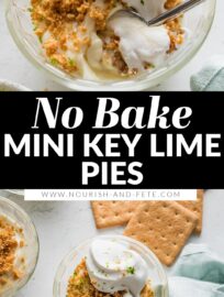 These Mini Key Lime Pies are one of my favorite no-bake desserts ever. They are adorably served upside down, stunningly easy to make, and utterly delicious. Who says homemade dessert needs to be complicated?