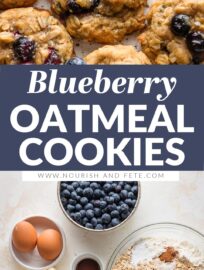 Soft, chewy Blueberry Oatmeal Cookies truly shine with the addition of rich brown butter, sea salt, and cinnamon. Fresh berries perfectly complement the nutty oats, brown sugar delivers a hint of molasses, and it all adds up to a great cookie. We love nothing more with a cup of coffee or tea or to offer as an after-school treat!