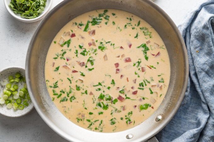 Creamy pan sauce for chicken.