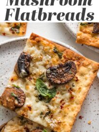 This one is for the mushroom lovers out there: a super easy, quick, and umami-filled Mushroom Flatbread pizza. A fast sauté in butter makes the mushrooms tender and packs in rich flavor, then it's just a few minutes to assemble and about 10 minutes to bake. Easy mealtime perfection!