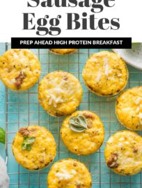 Whisk cottage cheese straight into these Sausage Cheddar Egg Bites for an extra satisfying breakfast you can prep ahead for the week. With a creamy texture, major flavor, and short ingredient list, this is a recipe you'll be happy to make again and again.