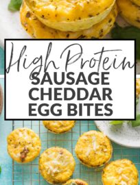 Whisk cottage cheese straight into these Sausage Cheddar Egg Bites for an extra satisfying breakfast you can prep ahead for the week. With a creamy texture, major flavor, and short ingredient list, this is a recipe you'll be happy to make again and again.